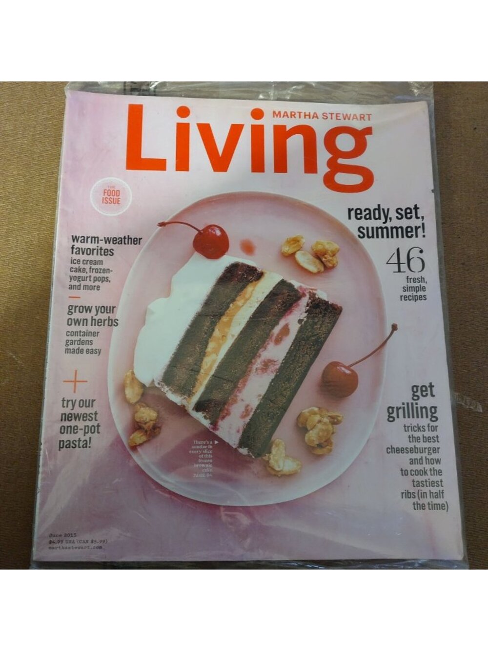 Martha Stewart Living Magazine June 2013 Food Issue Ice Cream Cake Recipes-NEW